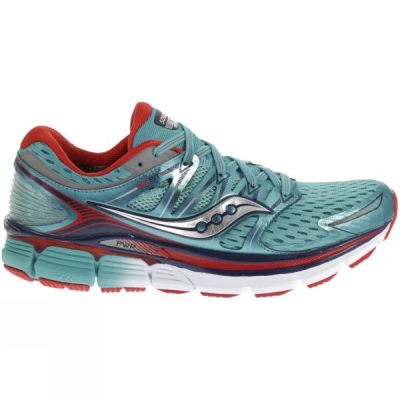 Zapatillas Running Saucony Thriumph ISO Mujer - Azules Oscuro / Rojas - Chile BCW723405